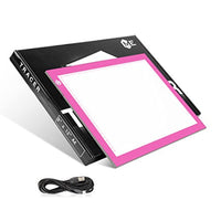 ME456 - Caja de luz LED de tamaño A4 para dibujo de tatuajes, diseño de animación, dibujo de dibujos, color rosa - Arteztik

