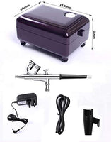 Youteo - Kit de aerógrafo de acción única con mini compresor de aire para decoración de tartas, maquillaje, diseño de uñas, tatuaje, pintura de modelos - Arteztik
