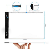 Caja de luz para rastrear la pintura de diamantes, tamaño A4 portátil de luz LED, alimentación USB, brillo regulable para malas hierbas de vinilo, dibujo de arte, bocetos, animación - Arteztik

