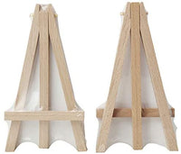 MEEDEN - Mini caballete de madera de haya de 5.0 in, 48 unidades de soporte pequeño para exhibir lienzos pequeños, tarjetas de visita, fotos, platos decorativos y más - Arteztik
