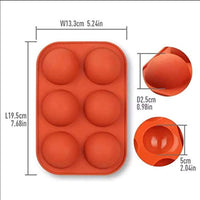 Moldes de silicona medianos de 6 agujeros para chocolate, pasteles, gelatina, jabón hecho a mano, antiadherente, libre de BPA, 2 paquetes - Arteztik
