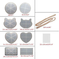Juego de moldes para hacer bolsas de bricolaje dinámico líquido Quicksand bolsa molde kit bolso de silicona resina molde artesanía UV claro Shaker embrague (redondo) - Arteztik
