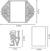 Moldes de metal con forma de marco de amor, herramienta para grabar en relieve para álbumes, tarjetas de papel, álbumes de recortes, manualidades (marco de amor) - Arteztik
