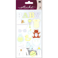Sticko 52-00372 - Pegatinas decorativas, diseño de objetos de bebé, multicolor - Arteztik
