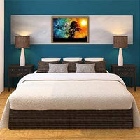 Kit de pintura de diamante 5D, redondo, perforación completa, bordado, punto de cruz, arte y manualidades, suministros de lona para decoración de pared del hogar, adultos y niños (2 unidades) - Arteztik

