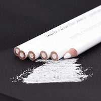 2 Pcs White Sketch Charcoal Pencils -Professional Hight Quality Sketch Highlight White Charcoal Wooden Pencils for Artist Drawing, Sketching, Blending - Arteztik
