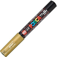 Uni-posca - Rotuladores de pintura (juego de 12 unidades), color dorado y plateado - Arteztik
