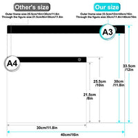 Caja de luz LED de dibujo Pad – A3 ultra delgada portátil USB Cable Regulable Brillo de la Pintura de la Junta para Artistas Dibujo Dibujo Dibujo Animación de Rayos X Vista - Arteztik
