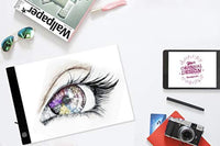 Caja de luz LED A4 para rastrear la placa USB de alimentación regulable brillo portátil LED artcraft rastreo ultra delgada almohadilla de luz de mesa para artistas dibujando bocetos cómics Stencilling Tatoo, 1# - Arteztik
