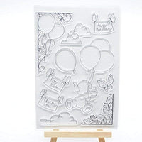 Welcome to Joyful Home - Juego de 4 piezas de sellos transparentes de goma para hacer tarjetas y álbumes de recortes - Arteztik
