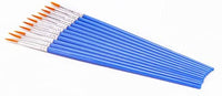 Juego de 50 pinceles de pintura, mango de plástico corto, cepillos de pelo de nailon para pintura acrílica, acuarela, arte, para niño, artista, estudiante, principiante, Mix(25plana +25round#1) - Arteztik
