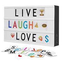 Caja de luz cinematográfica iluminada hasta 280 letras y emojis, caja de luz de cine tamaño A4 con caja de luz creativa para fiesta decorativa (blanco, A4) - Arteztik
