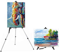 Amzdeal - Soporte de trípode portátil de aluminio para dibujar, diseño de dibujo y dibujo, 4.9 ft, incluye bolsa de transporte, Negro - Arteztik

