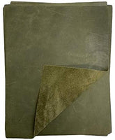 Piel de vacuno marrón envejecida: piezas precortadas de 8.5 x 11.0 in. - Arteztik
