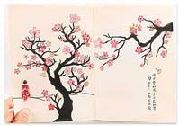 Kinteshun Sakura - Pegatinas para álbumes de recortes, estilo japonés, autoadhesivas, decorativas con flores de cerezo (6 unidades con diferentes patrones) - Arteztik
