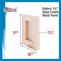 U.S. Art Supply - Tableros de madera de abedul, 16.0 x 20.0 in, base de 1.5 in de profundidad (paquete de 2) lienzos de pared de madera para artistas – Pintura de medios mixtos, acrílico, aceite, etc. - Arteztik
