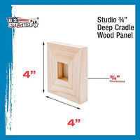 U.S. Art Supply - Tableros de madera de abedul de 10.0 in x 10.0 in de profundidad (4 unidades) - Lienzo de pared de madera para artista, pintura de medios mixtos, acrílico, aceite, acuarela, encáustico - Arteztik
