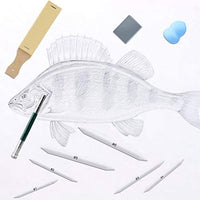 Mukum - 25 herramientas de dibujo para mezclar muñones y tortilones con bocetos de papel de lija, sacapuntas, herramienta de extensión de lápiz para dibujar - Arteztik
