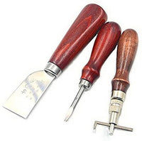 Yang Yao - Kit de herramientas de punzonado de cuero, 18 piezas de costura de trabajo de costura de trabajo de costura de la silla de montar Groover de cuero artesanía DIY herramienta - Arteztik
