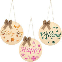 Cartel de madera de Navidad en blanco con rebanadas de madera para puerta delantera, sin terminar con cuerda y lazo de decoración, cinta transparente para decoración de Navidad (17) - Arteztik
