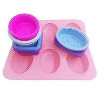 13 moldes ovalados de silicona para hacer jabón, FineGood, moldes de jabón de silicona, magdalenas, pan, molde para hornear, para manualidades caseras - Arteztik
