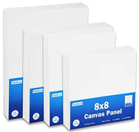 Zacklla Painting Canvas Panels Multi Pack, 8x8", 8x10", 10x10", 9x12" Set de 48, Canvas Boards for Painting - Arteztik
