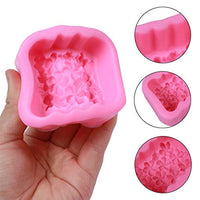 2 moldes de jabón de silicona 3D para velas, fondant decoración de pasteles, chocolate, dulces, azúcar, gelatina, barra de loción, arcilla Ploymer - Arteztik
