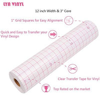Lya Cinta de transferencia de vinilo para vinilo, rollo de papel de transferencia de 30 pies para Silhouette Cameo, máquina de deshierba, calcomanías, letreros, ventanas, pegatinas - Arteztik
