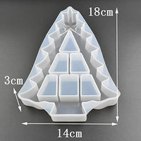 1 molde de resina epoxi con forma de árbol de Navidad pequeño para manualidades, hecho a mano, molde de silicona, tamaño 2.0 x 2.4 in - Arteztik
