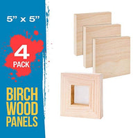 U.S. Art Supply - Tableros de madera de abedul de 24.0 x 24.0 in (24 x 24 pulgadas) de profundidad de artista (2 unidades) – lienzo de pared de madera de profundidad – pintura de medios mixtos, acrílico, aceite, encáustico - Arteztik
