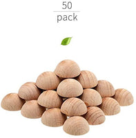 50 bolas de madera sin terminar dividir bolas de madera medias artesanías bolas naturales de madera para manualidades hemisferio para pintar DIY Navidad ornamento DIY proyectos (0.984 in) - Arteztik
