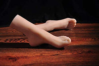 Maniquí de silicona para pies, talla de la vida, modelo de exhibición de piernas femeninas para dibujo, para práctica de uñas, joyas, sandalias, calcetines de zapatos (individual) - Arteztik
