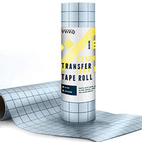 VViViD - Rollo de cinta de transferencia de vinilo transparente con rejilla de alineación azul para carteles, manualidades, calcomanías de tamaño mediano (12 pulgadas x 150 pies) - Arteztik
