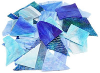 Lanyani - Hojas de vidrio para vidrieras, mosaicos de vidrio para obras de arte y manualidades, 35 oz, color azul - Arteztik
