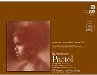 Strathmore 400 Series Pastel Pad, colores surtidos, 18.0 x 24.0 in pegamento, 24 hojas - Arteztik
