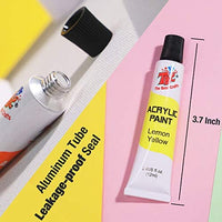 TBC The Best Crafts Juego de pintura acrílica de 60 colores (0.7 fl oz x 60) para artistas profesionales, adultos. Pintura de roca, pintura de arcilla, lienzo, pintura de tela, suministros de artes y manualidades y artículos esenciales de arte escolar par - Arteztik
