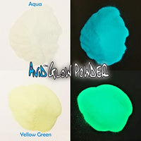 Paquete de variedad de polvos brillantes; 11 colores de polvo que brillan en la oscuridad; polvo de aluminio de estroncio encapsulado que brilla en la oscuridad; para resina, slime, esmalte de uñas, recubrimientos (4 paquetes de brillo neutro). - Arteztik
