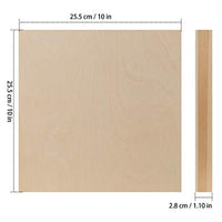 KEILEOHO 6 unidades de paneles de lona de madera de 10.0 x 10.0 in, tablas de lona de madera para pintura, lienzo en blanco para aceite, acrílico, pastel, acuarelas y artesanías, suministros de pintura para adultos y niños - Arteztik

