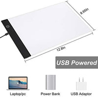 Juego de almohadillas de luz LED A4 para pintura de diamantes, almohadillas de pintura de diamante A4 portátiles, placa de luz LED de rastreo, mesa de brillo de luz regulable para bricolaje, vienen con pintura de diamantes y accesorios. - Arteztik
