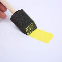 Penta Angel Esponja de pintura de espuma negra, 10 unidades, 1 pulgada, mango de madera, pincel de pintura, esponjas de acuarelas, herramientas de pintura para arte y manualidades, arcilla de cerámica, limpieza de pared - Arteztik
