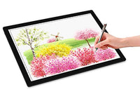 Tamaño de papel de carta A4, ultradelgada, portátil, luz LED, caja de rastreo, luz, almohadilla de trazado, trabajo con alimentación USB y batería para 5D DIY, pintura de diamantes, artistas, trazado, dibujo, dibujo animación (negro) - Arteztik
