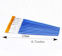 Juego de 50 pinceles de pintura, mango de plástico corto, cepillos de pelo de nailon para pintura acrílica, acuarela, arte, para niño, artista, estudiante, principiante, Mix(25plana +25round#1) - Arteztik
