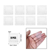 Seasonsky - Juego de 74 piezas de lona de malla de plástico transparente, 32 piezas pequeñas de lona de plástico, pendientes de lona en blanco con gancho para la oreja, llavero para proyectos de punto y ganchillo, redondo, cuadrado, nubes, forma de corazó - Arteztik
