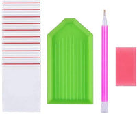 Kit de pintura de diamante 5D, redondo, perforación completa, bordado, punto de cruz, arte y manualidades, suministros de lona para decoración de pared del hogar, adultos y niños (2 unidades) - Arteztik

