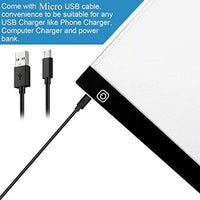 Almohadilla de luz LED A4 con cable USB, cargador de pared USB, soporte de soporte, bolsa de fieltro de poliéster y clip de almohadilla negra para manualidades, pintura de diamante, regalo perfecto de Navidad - Arteztik
