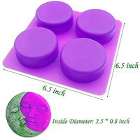 Molde de jabón de silicona para 4 cavidades Sun & Moon, molde de jabón de silicona para barra de loción casera, bombas de baño, arcilla polimérica, fabricación de resina DIY - Arteztik
