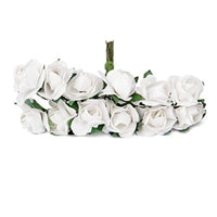 Sorive 144 tarjetas de boda de papel artificial, diseño de rosas (blanco) - Arteztik
