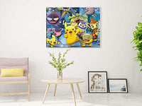 Kit de pintura de diamantes 5D por número, kits de pintura de diamante para adultos, arte de diamantes, pintura de punto de cruz, perforación completa, diamantes de imitación, bordado, arte para decoración de pared del hogar, 14 x 18 pulgadas (Pikachu) - Arteztik

