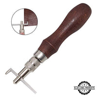 Herramientas de trabajo de cuero – Juego de 11 piezas con herramientas de desnatado y bruñido, ruedas espaciadoras, ranuradoras de costura, cuchillo de corte, biselador de bordes y punzón en estuche para principiantes y profesionales - Arteztik

