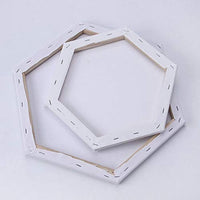 Juego de 3 tablas de lienzo hexagonales para pintar, lienzo de algodón con pintura al óleo y marcos de madera suave, kit de arte ideal para regalo (diámetro de 40 pulgadas) - Arteztik
